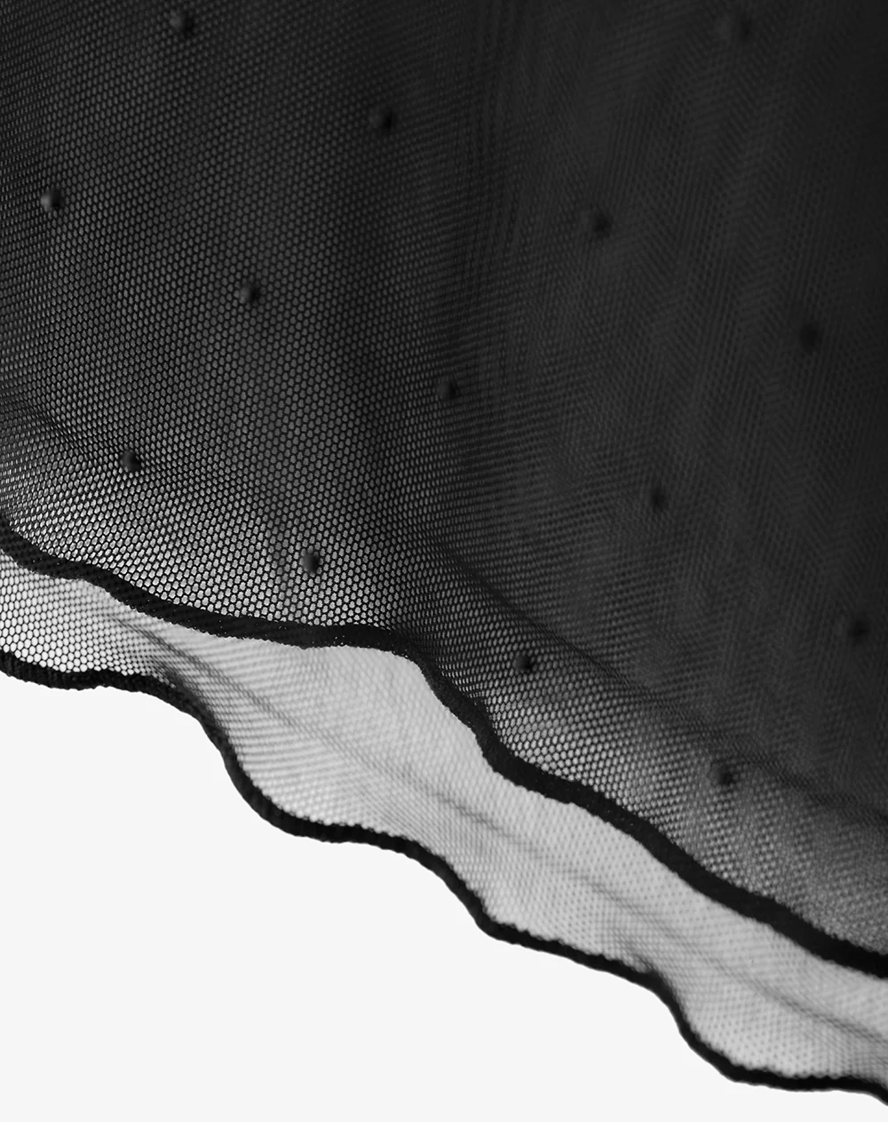 Camibuzo slim tejido tull brillos negro mujer - Image 7