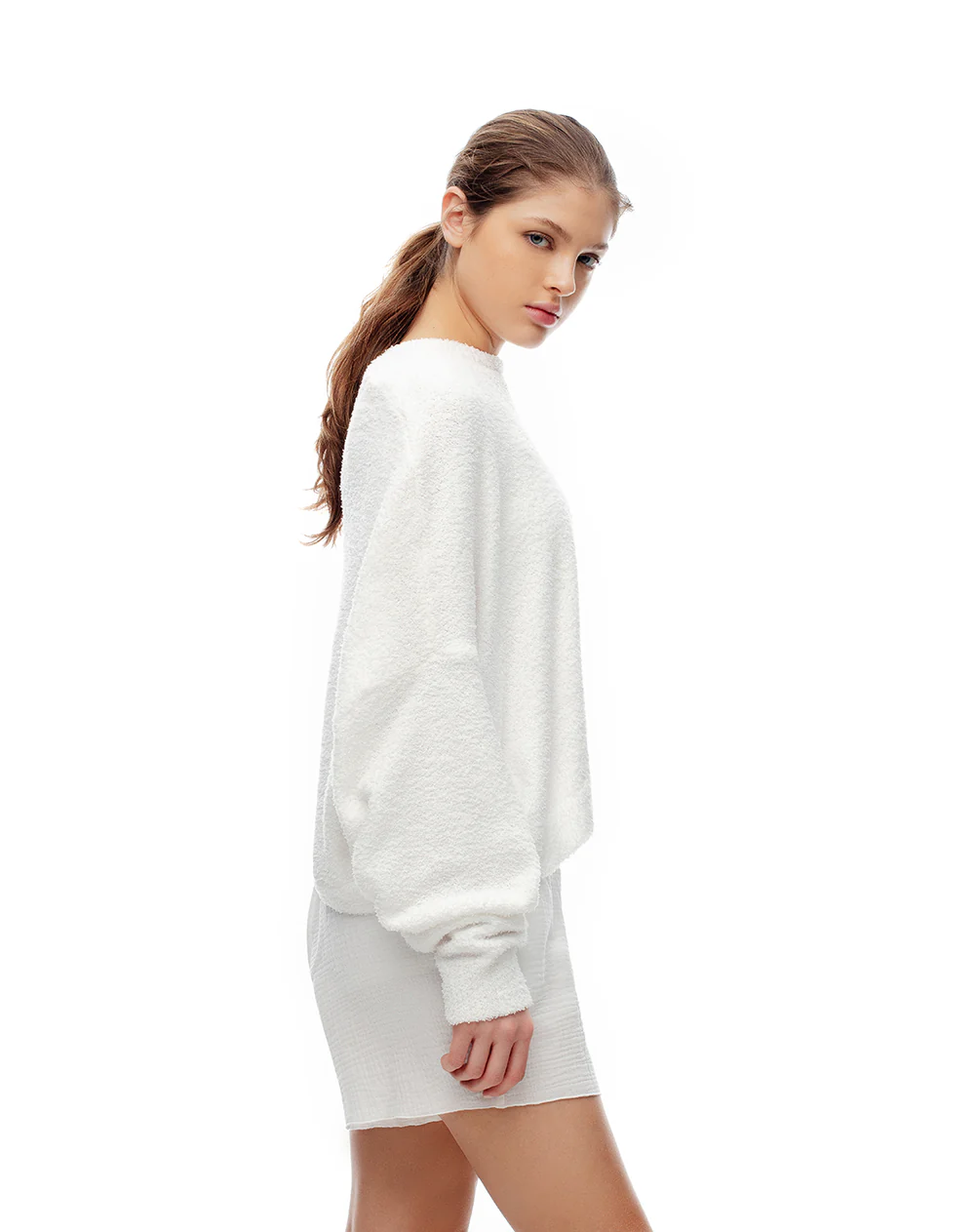 Short de pijama algodón blanco mujer - Image 4