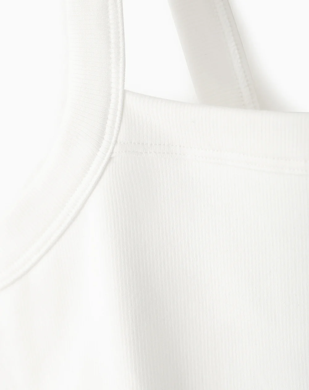 Body cut out rib algodón blanco mujer - Image 9