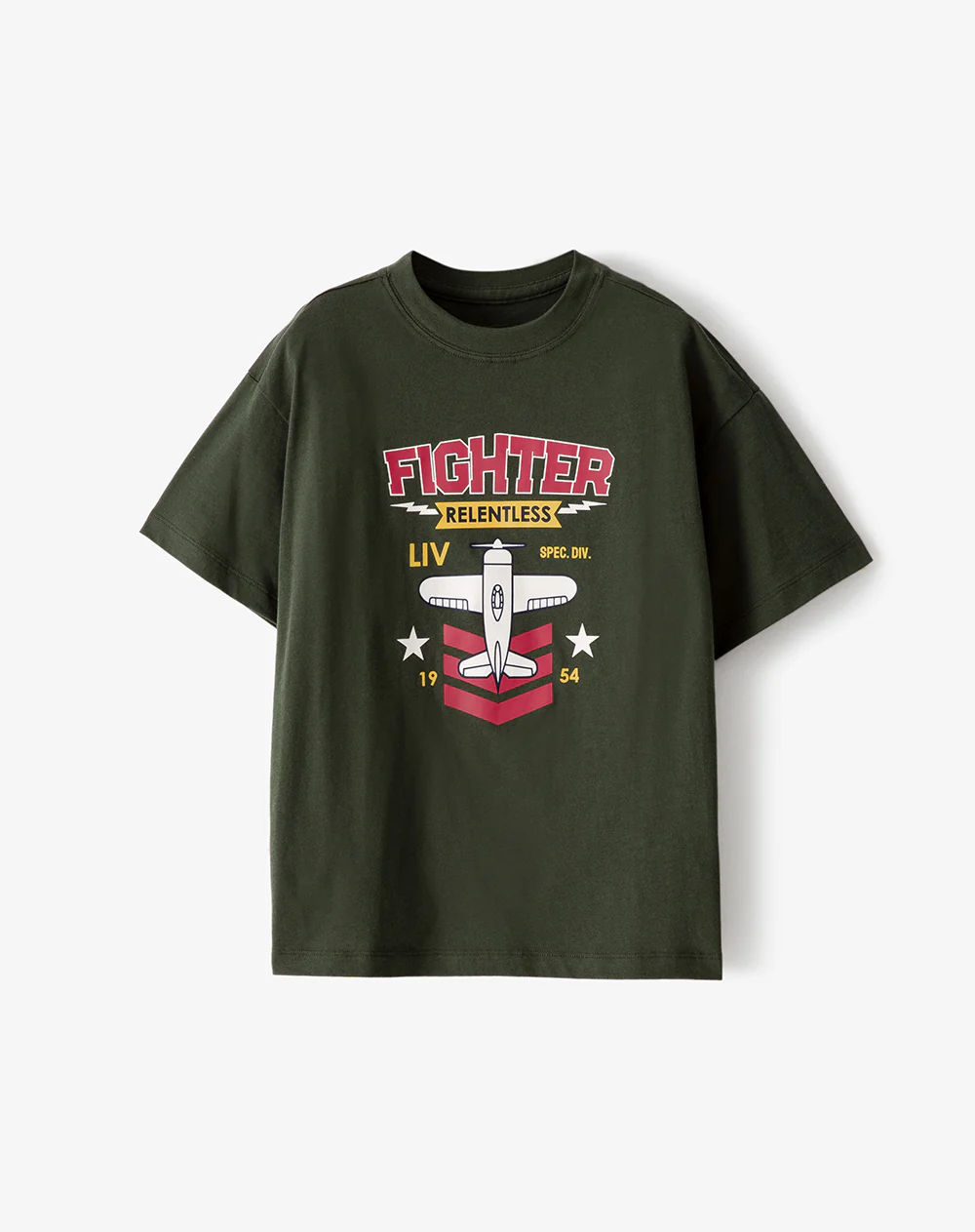 Camiseta manga corta regular algodón verde niño - Image 5