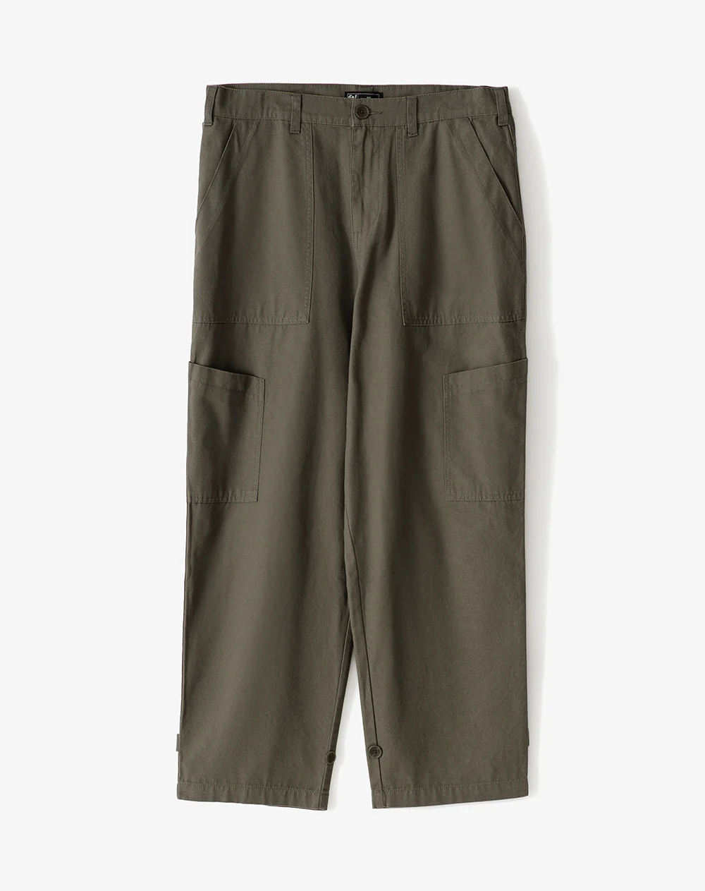 Pantalón cargo recto algodón verde hombre - Image 9