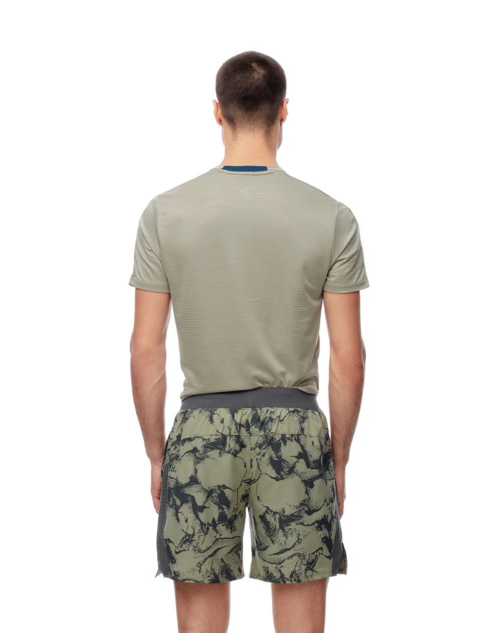 Pantaloneta deportiva suspensorio interno verde hombre - Image 2