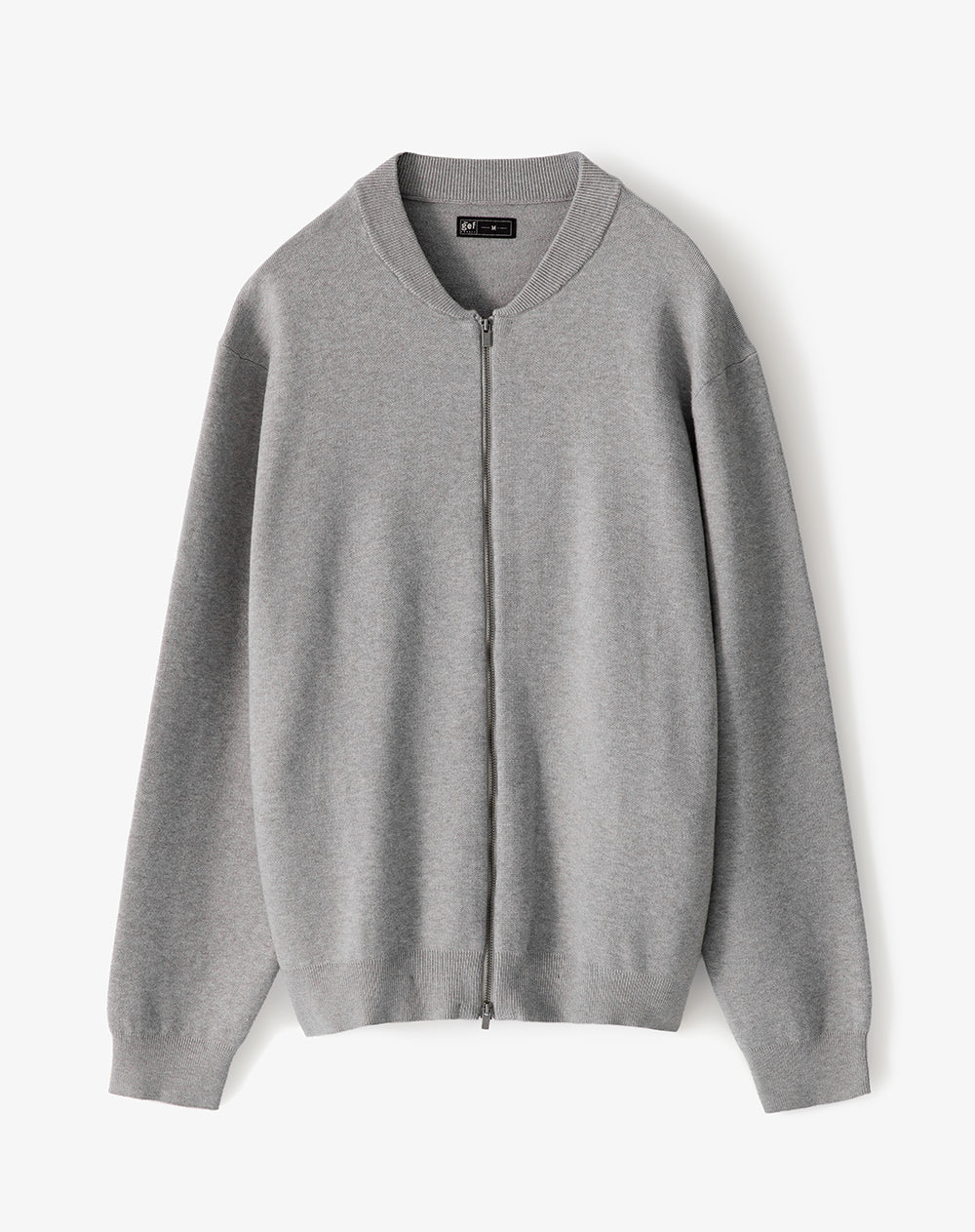 Chaqueta bomber regular cierre doble gris hombre - Image 8