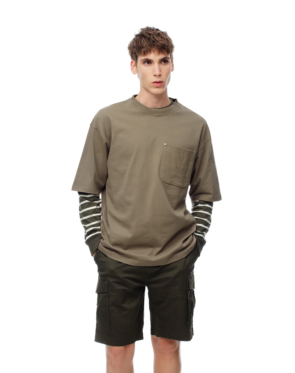 Bermuda tipo cargo verde hombre
