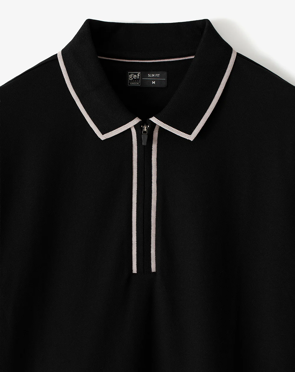 Polo half zip regular negra hombre - Image 6