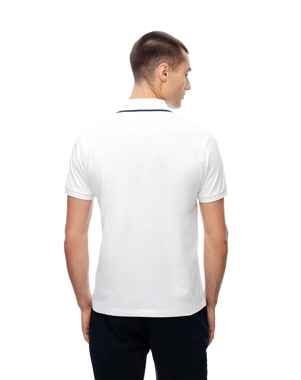 Polo half zip regular blanca hombre - Image 2