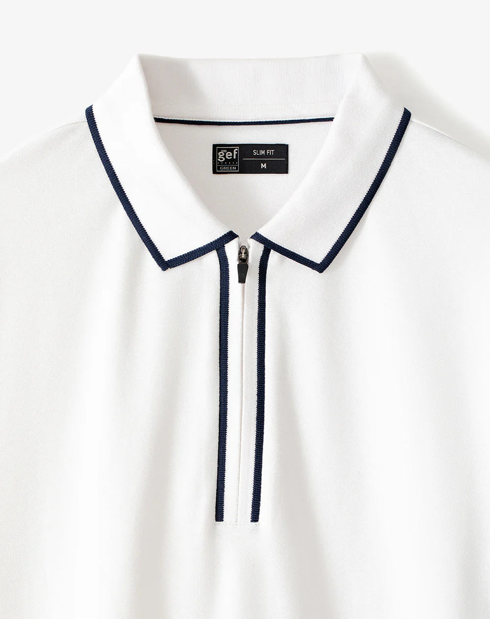 Polo half zip regular blanca hombre - Image 6