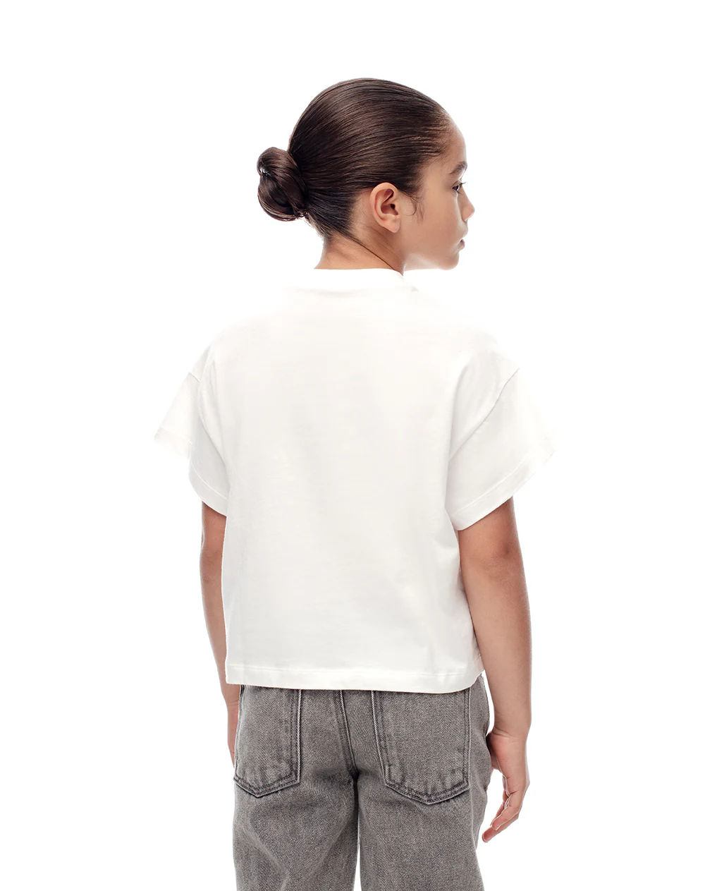 Camiseta regular algodón blanca navidad niña - Image 2