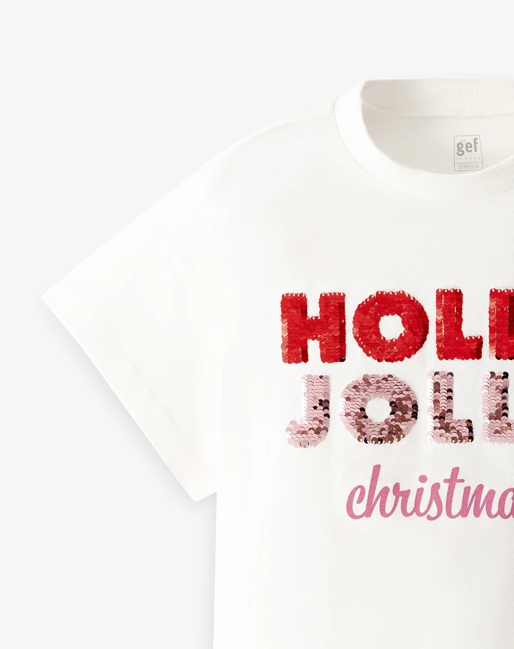 Camiseta regular algodón blanca navidad niña - Image 6