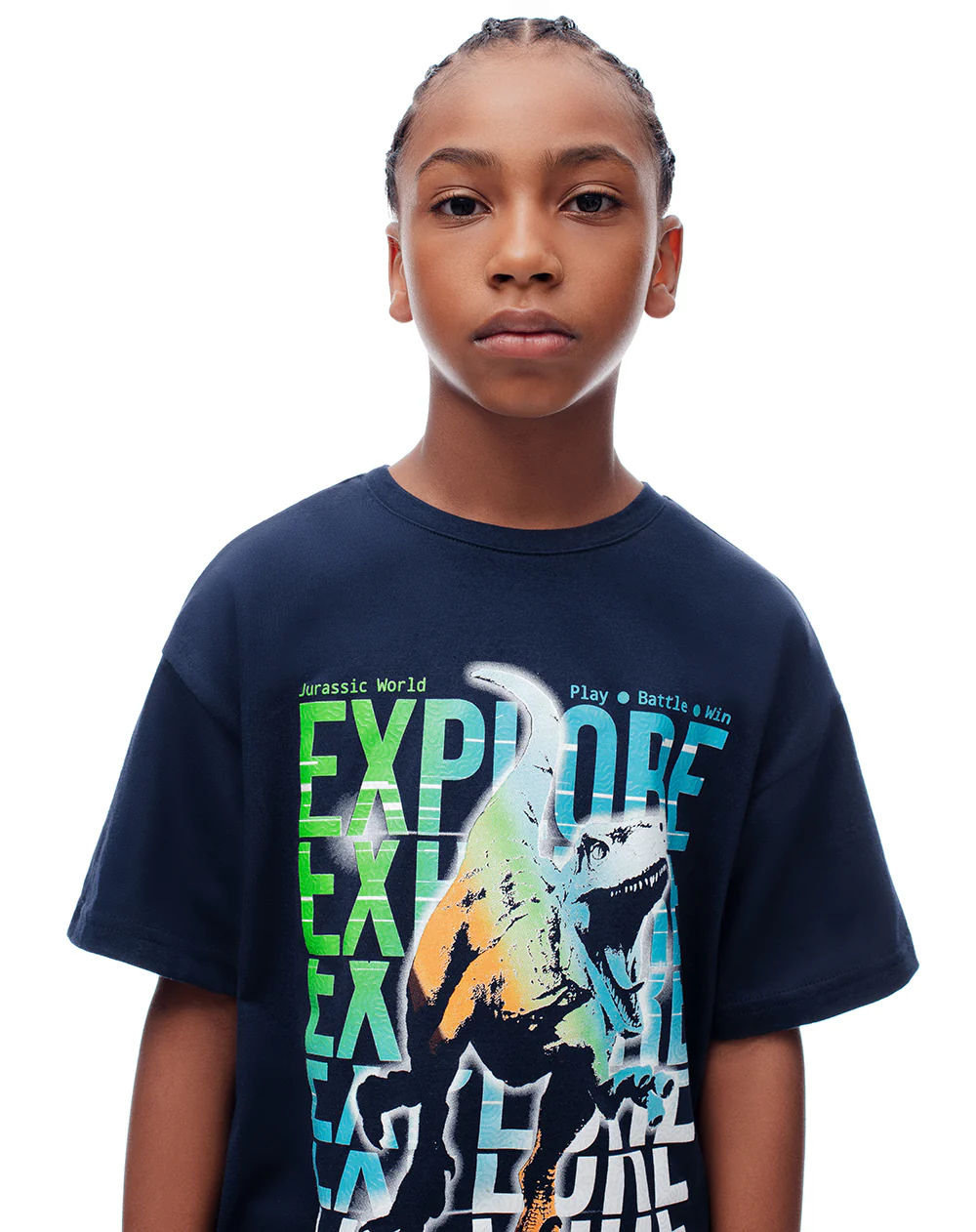 Camiseta regular Jurassic World azul niño - Image 3