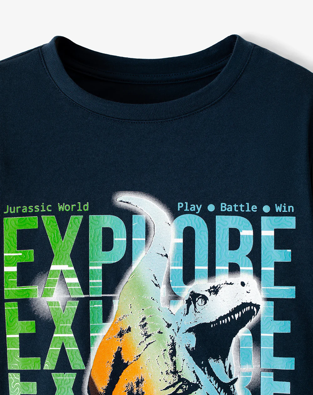 Camiseta regular Jurassic World azul niño - Image 6
