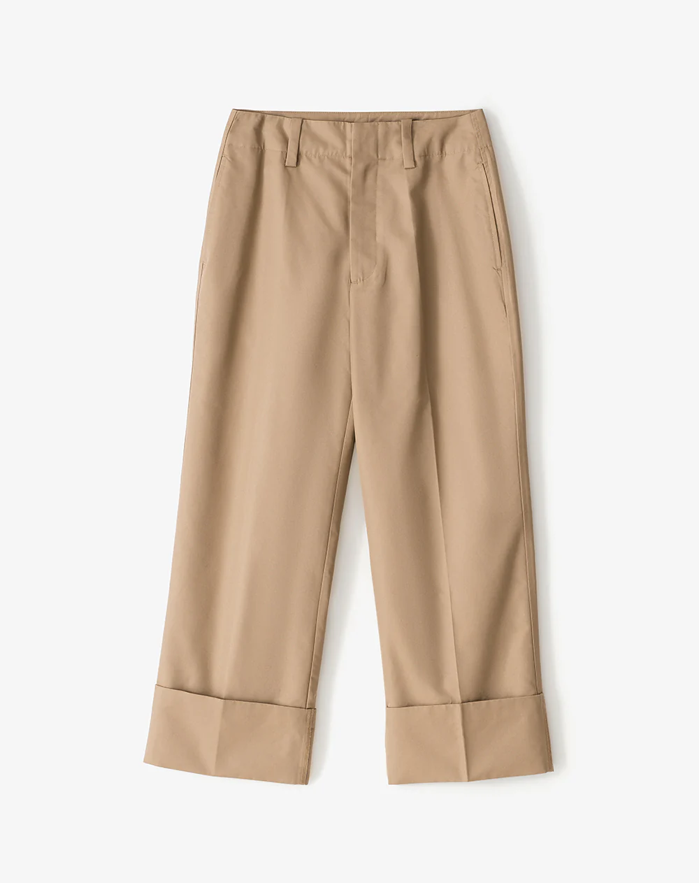 Pantalón culotte tiro medio caqui mujer - Image 7