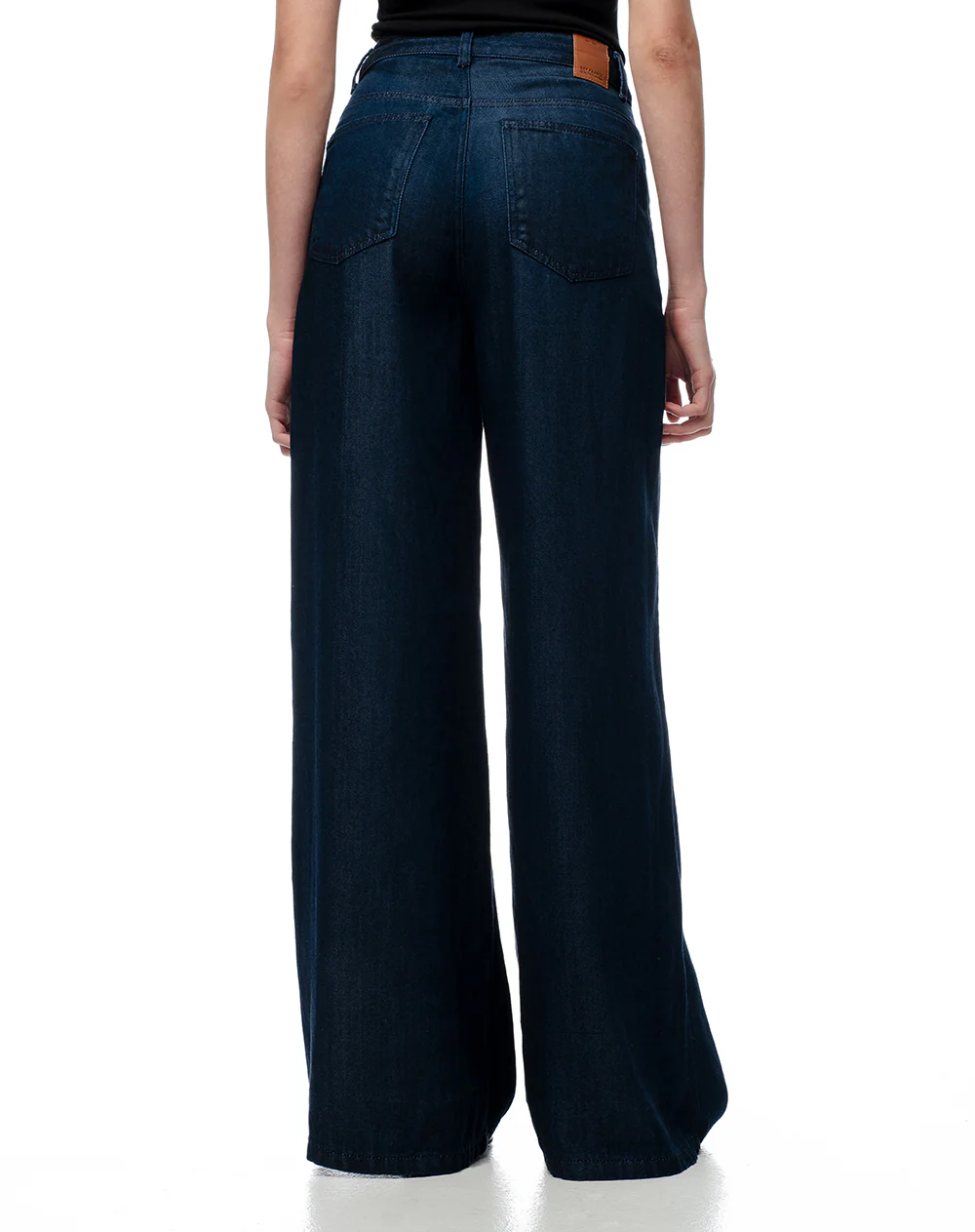 Jean wide leg tiro medio índigo oscuro mujer - Image 5