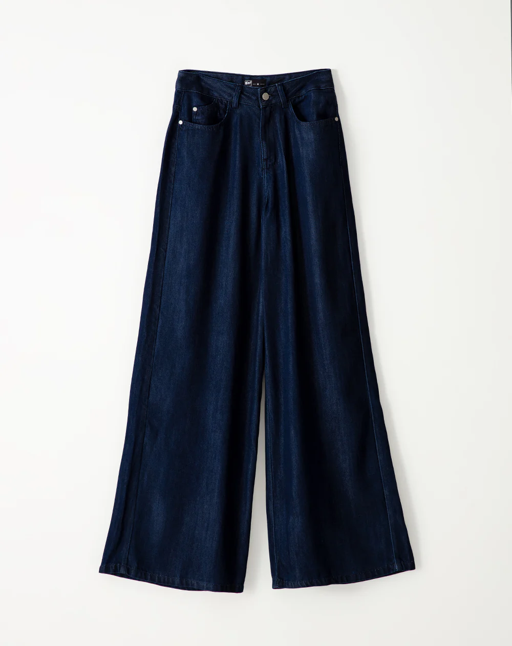 Jean wide leg tiro medio índigo oscuro mujer - Image 8