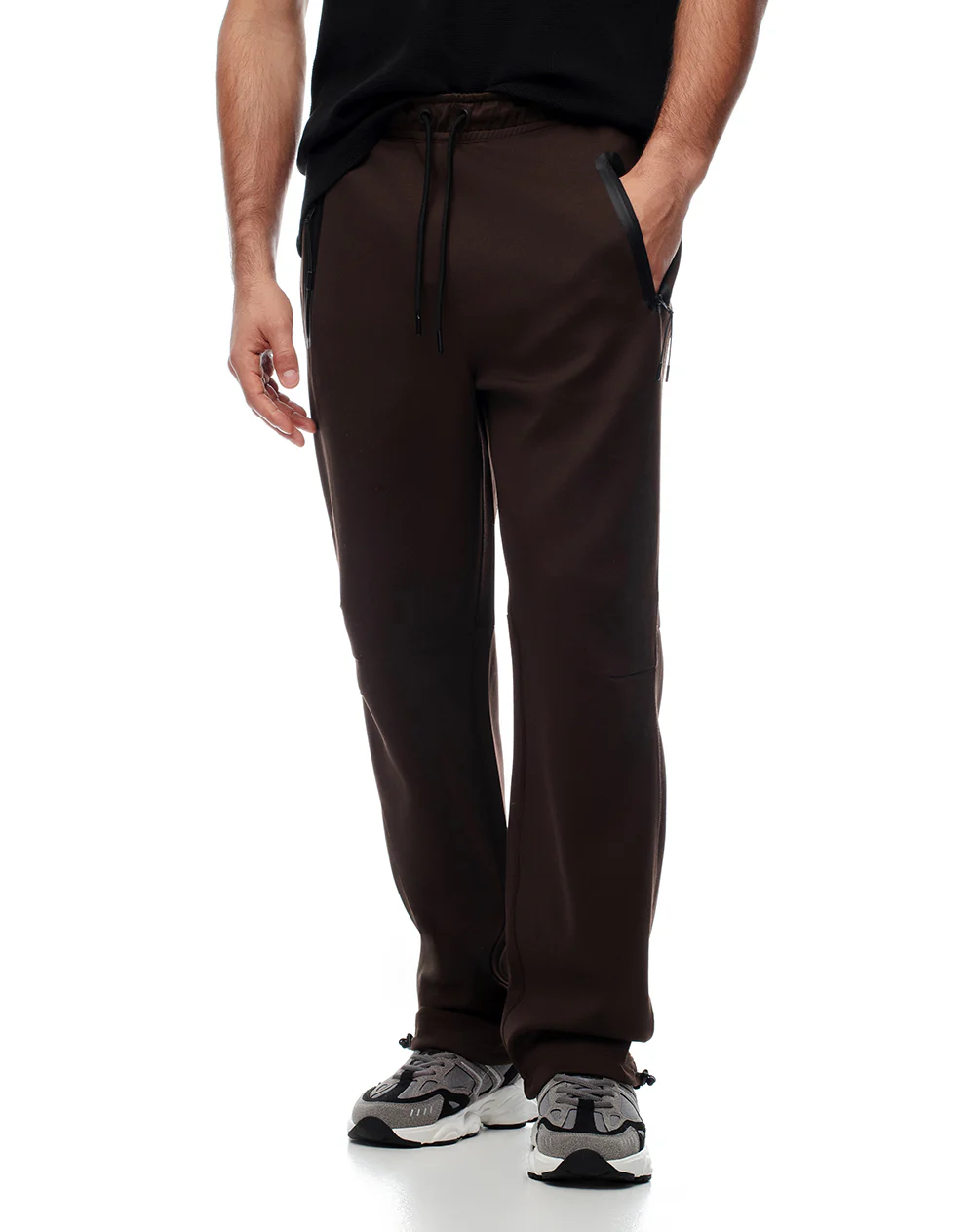 Pantalón relax secado rápido chocolate hombre - Image 6