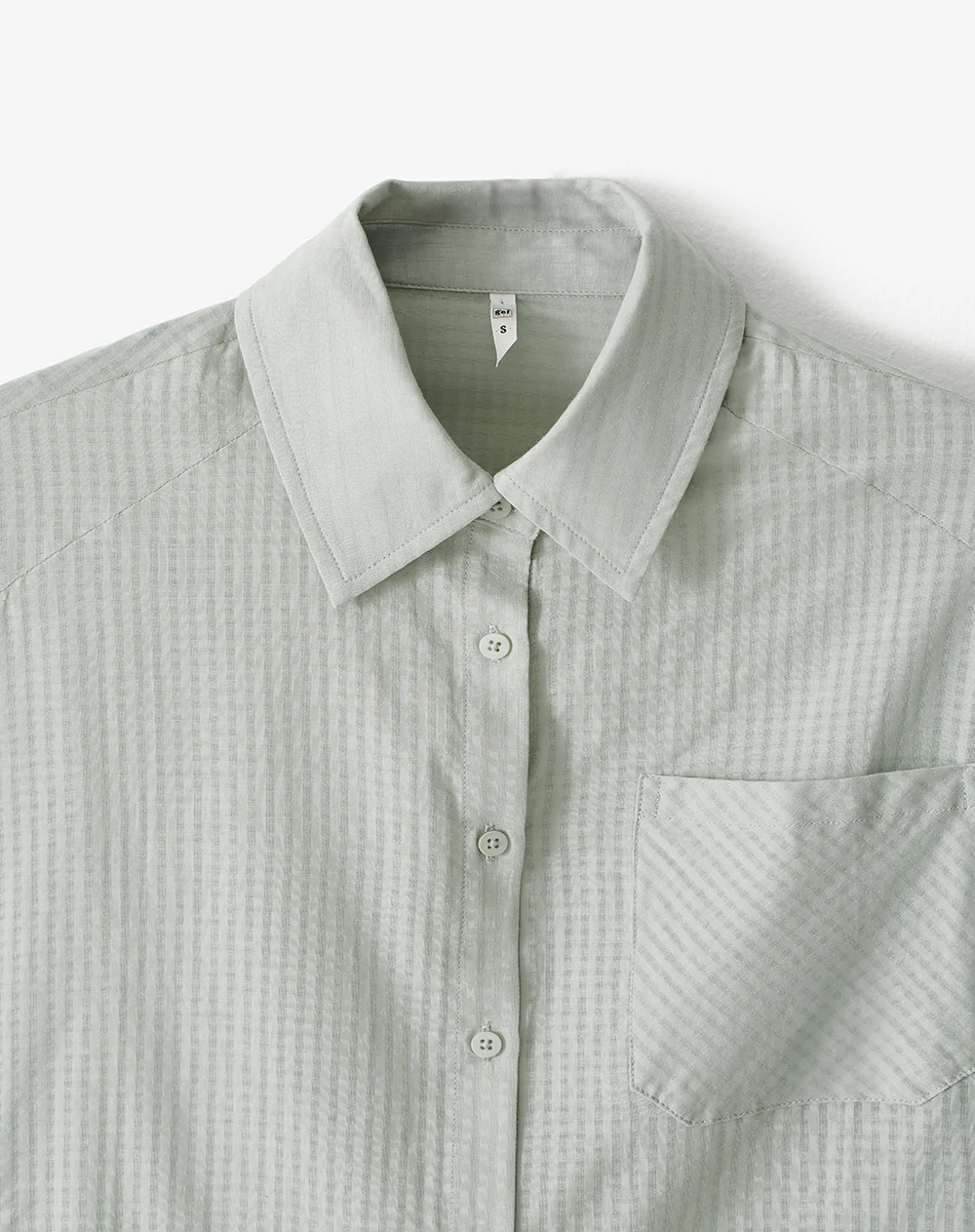 Camisa relaxed manga larga verde mujer - Image 7
