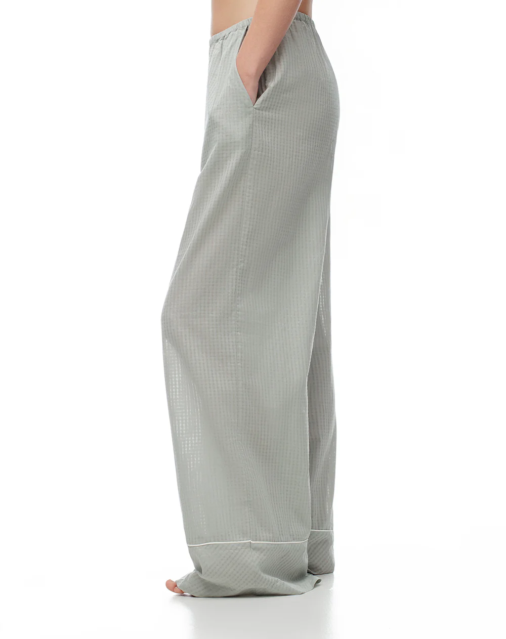 Pantalón loose tiro medio verde mujer - Image 5