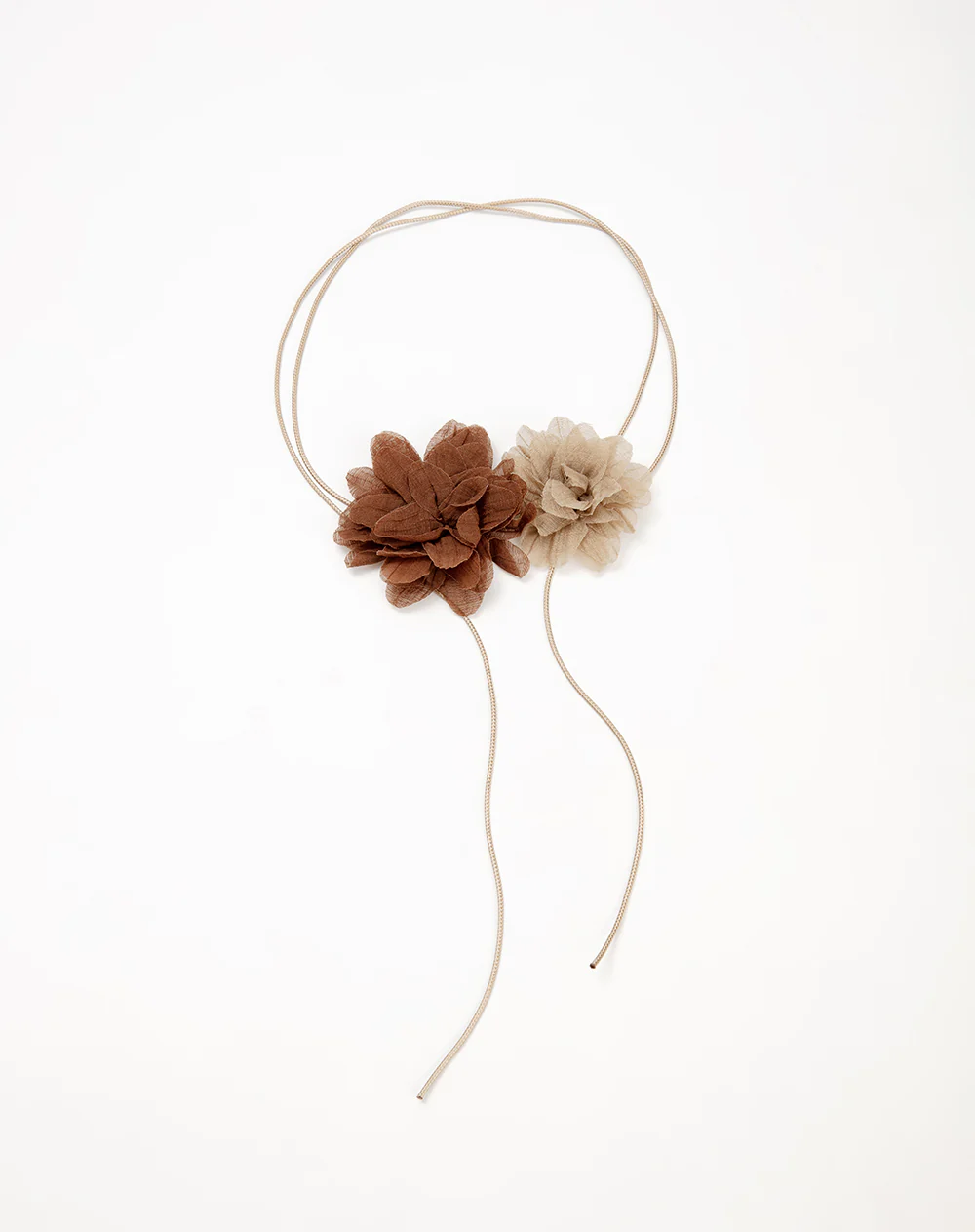 Collar cordón flores
