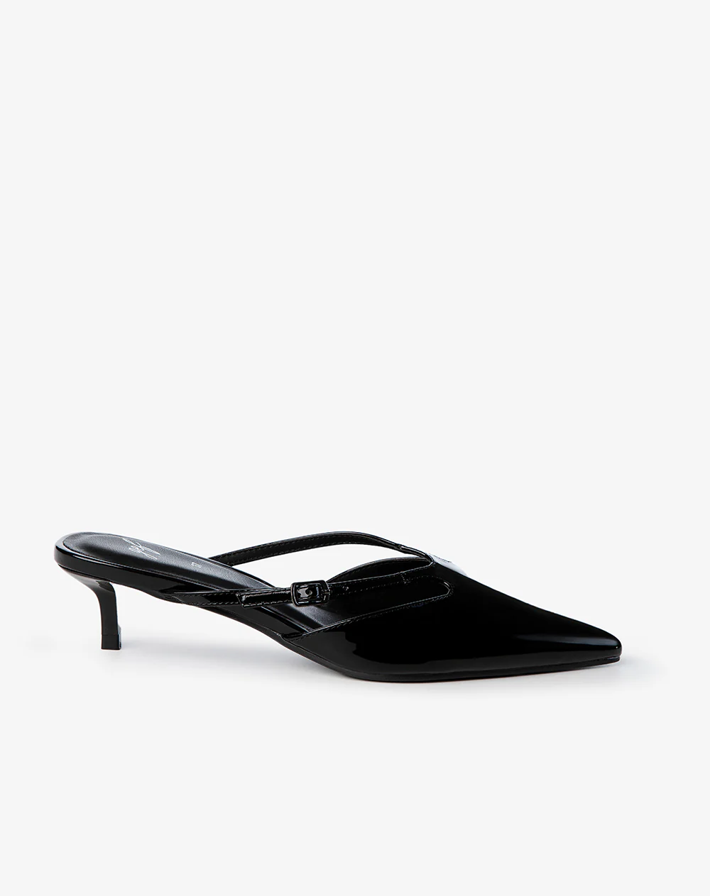 Zapatos tipo mule tacón bajo negros mujer - Image 2