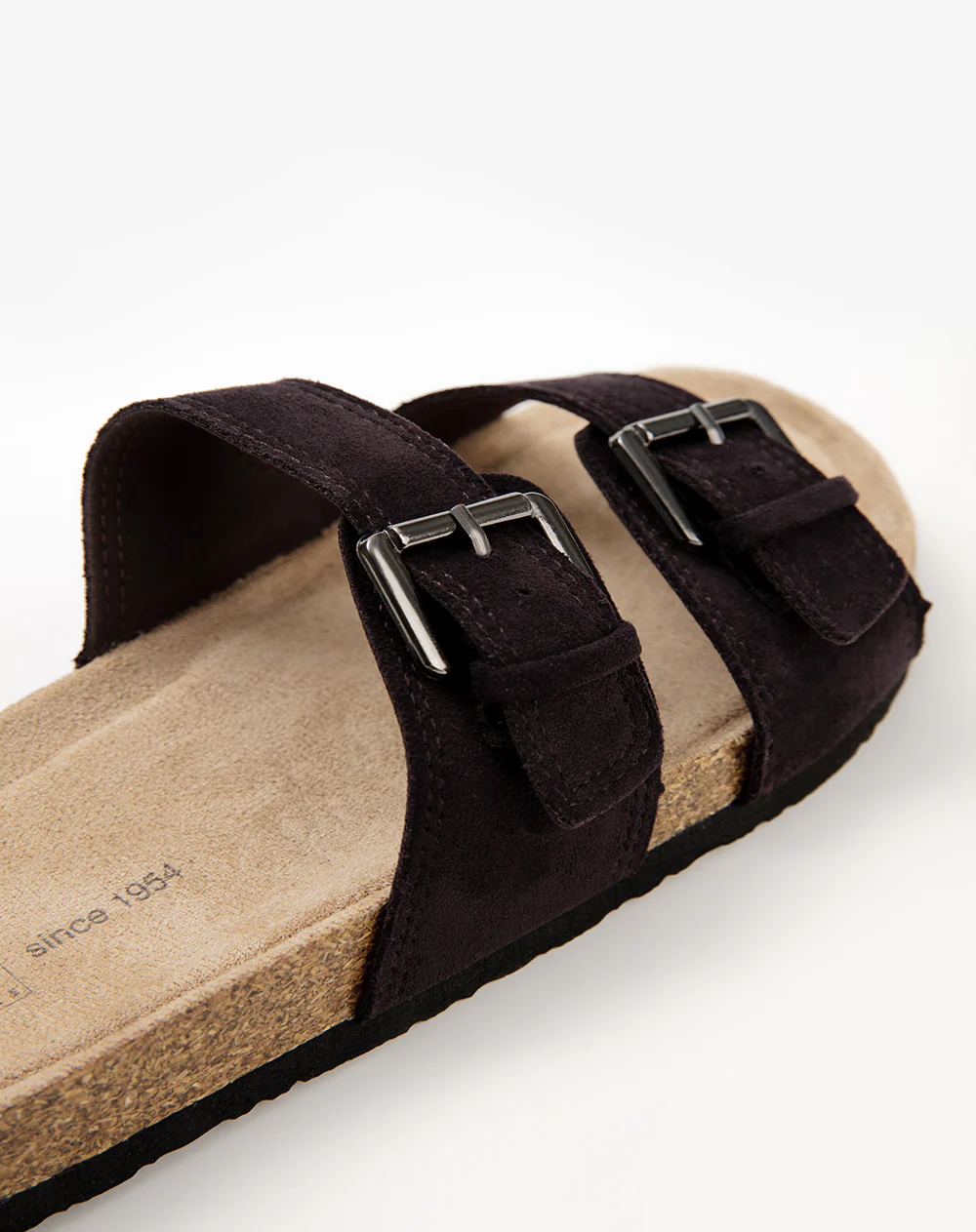 Sandalias planas tipo birkenstock café niño - Image 6