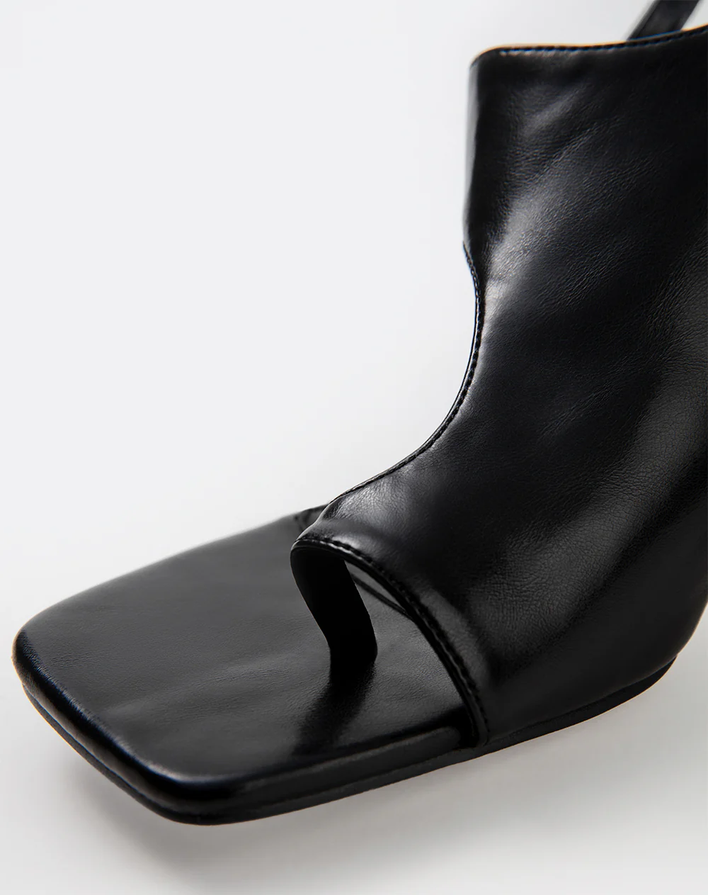 Sandalias slingback de tacón medio negras mujer - Image 4