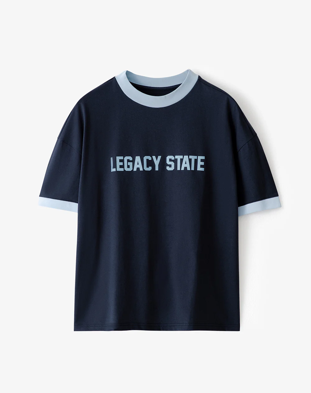 Camiseta regular algodón azul hombre - Image 5