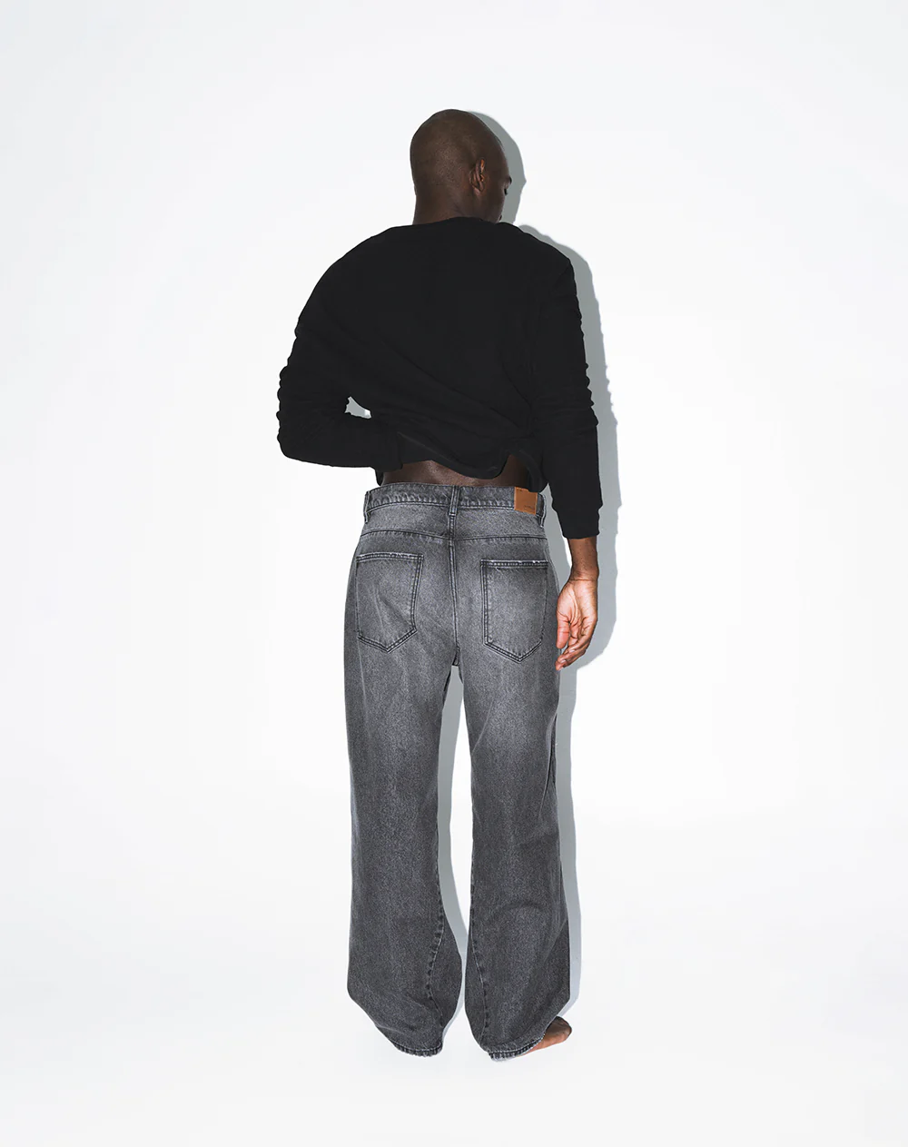 Jean oversize algodón negro hombre - Image 2