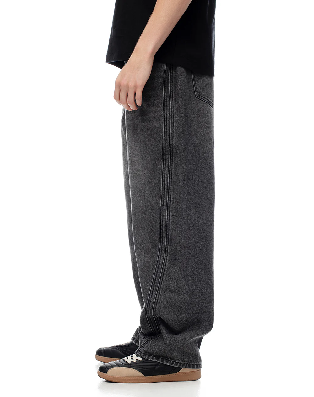 Jean oversize algodón negro hombre - Image 8