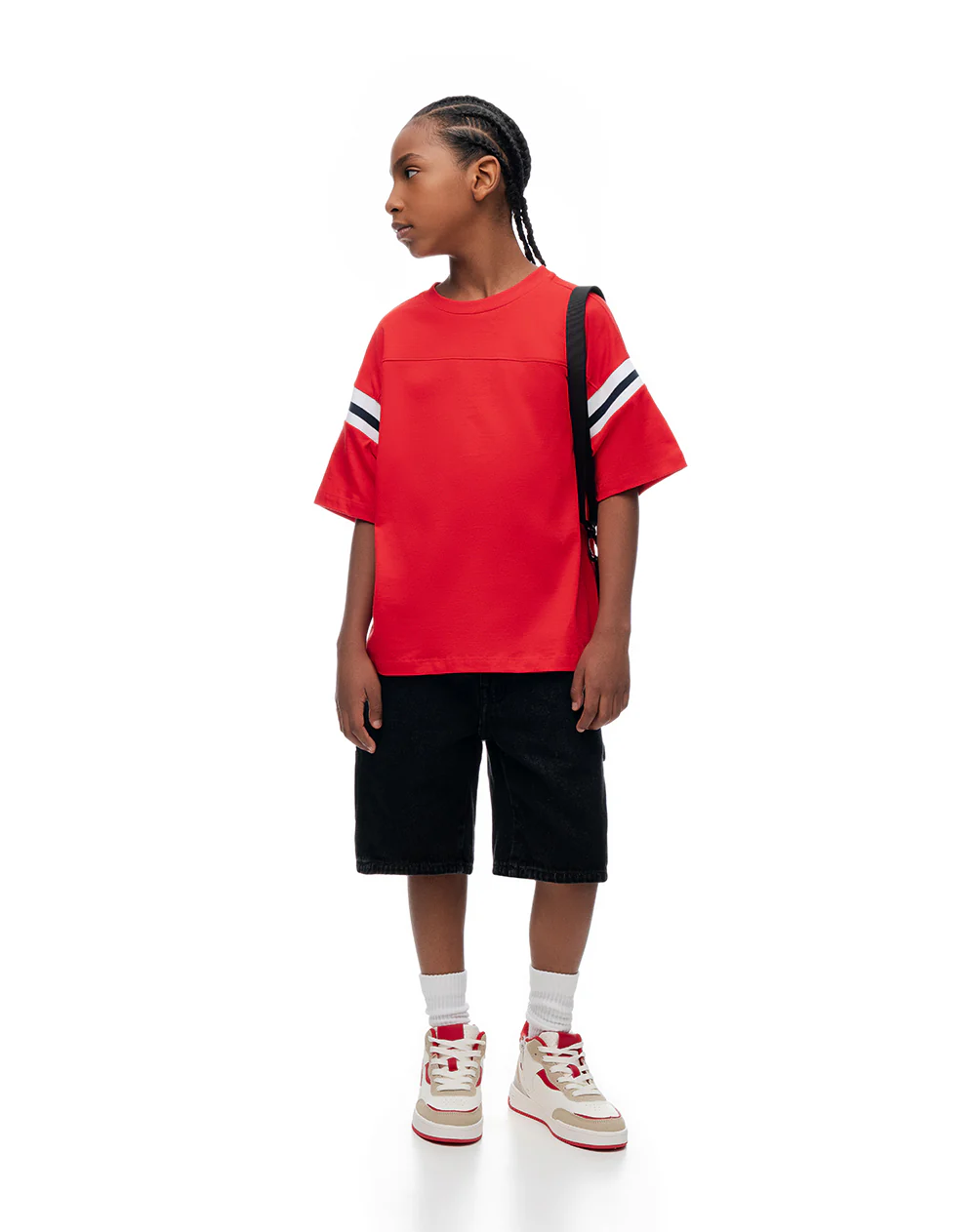 Camiseta regular algodón roja niño - Image 4