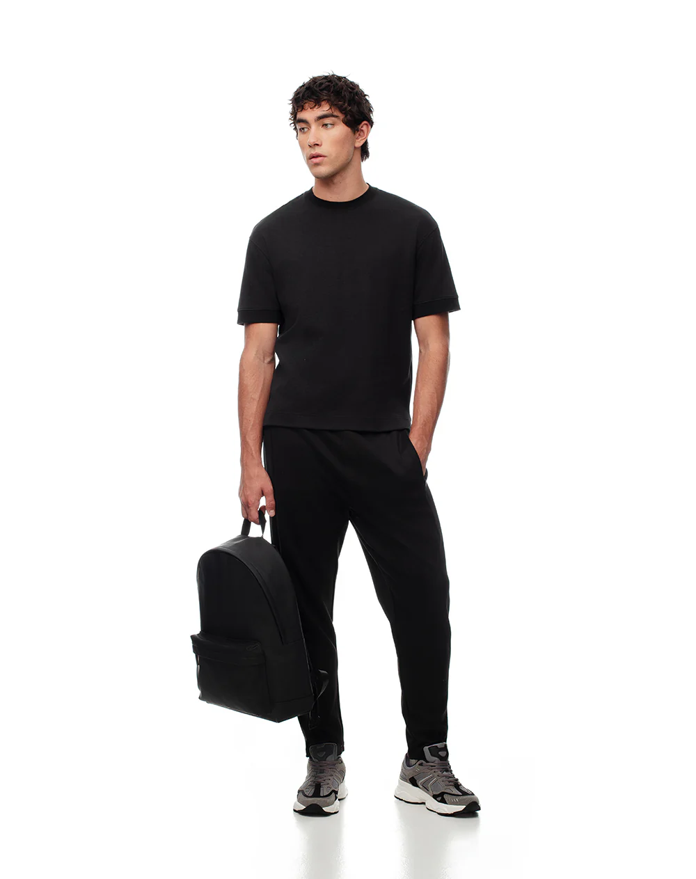 Camiseta oversized fit manga corta negra - Image 4