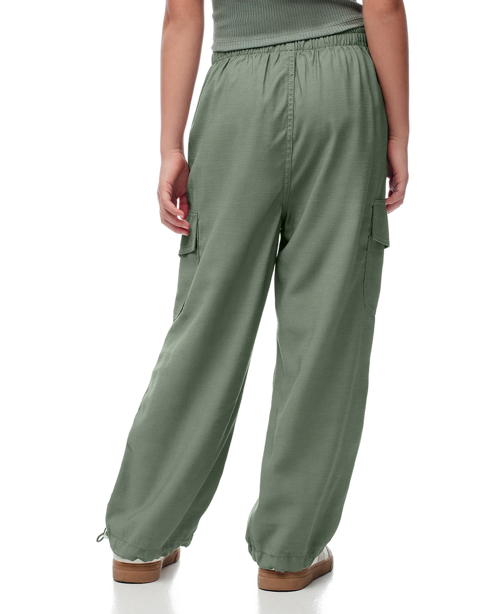 Jogger cargo tiro medio verde niña - Image 2