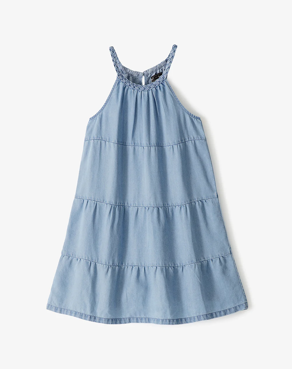 Vestido corto bloques índigo niña - Image 7