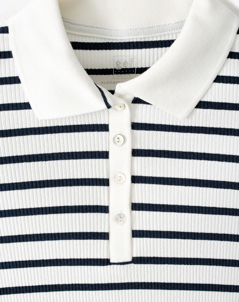 Polo slim tejido de punto rayas mujer - Image 6