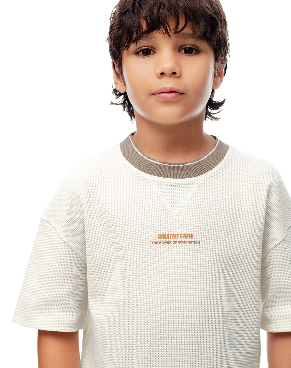 Camiseta regular algodón vainilla niño - Image 3