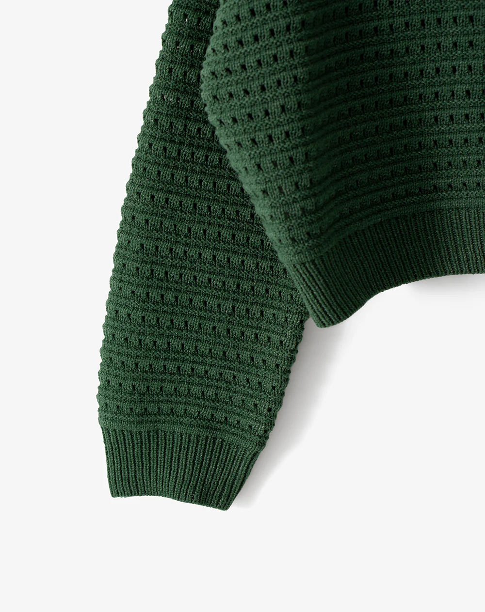 Suéter oversize tejido de punto verde niña - Image 7