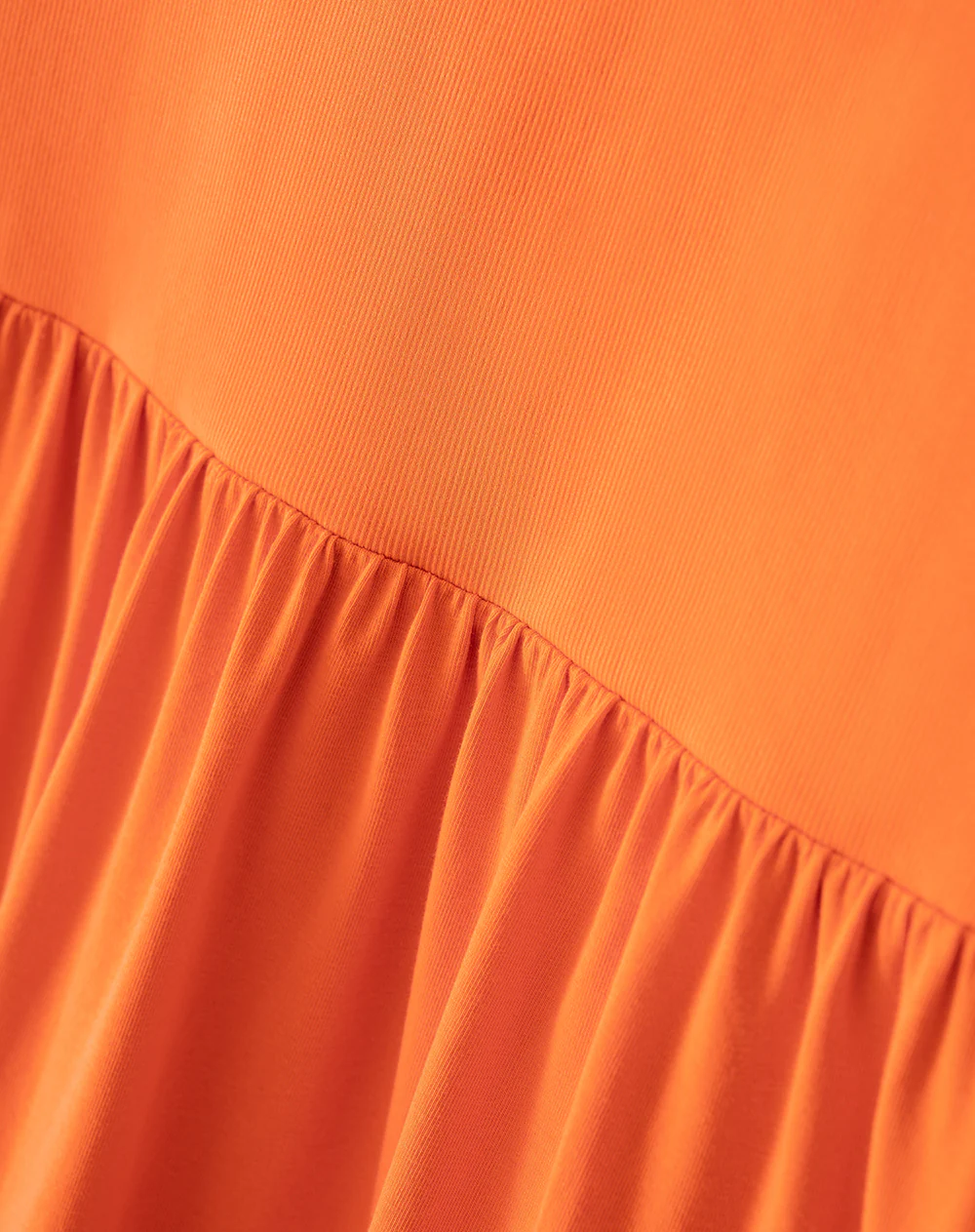 Vestido largo strapless silueta A naranja mujer - Image 8