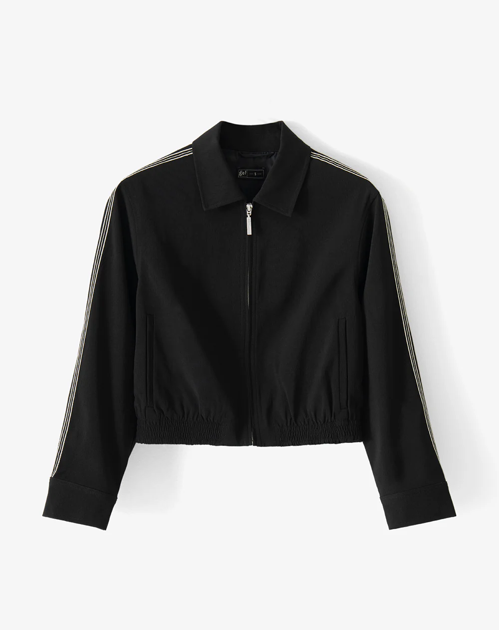 Chaqueta regular negra mujer - Image 7