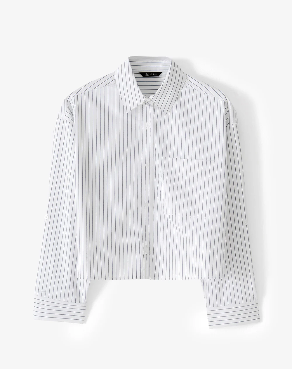 Camisa manga larga oversize blanca rayas mujer - Image 8