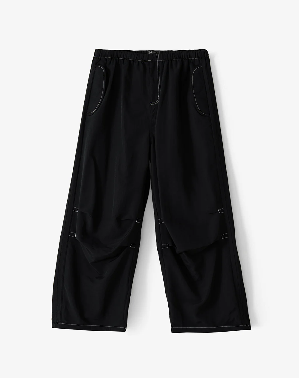 Pantalón loose tiro medio negro hombre - Image 8