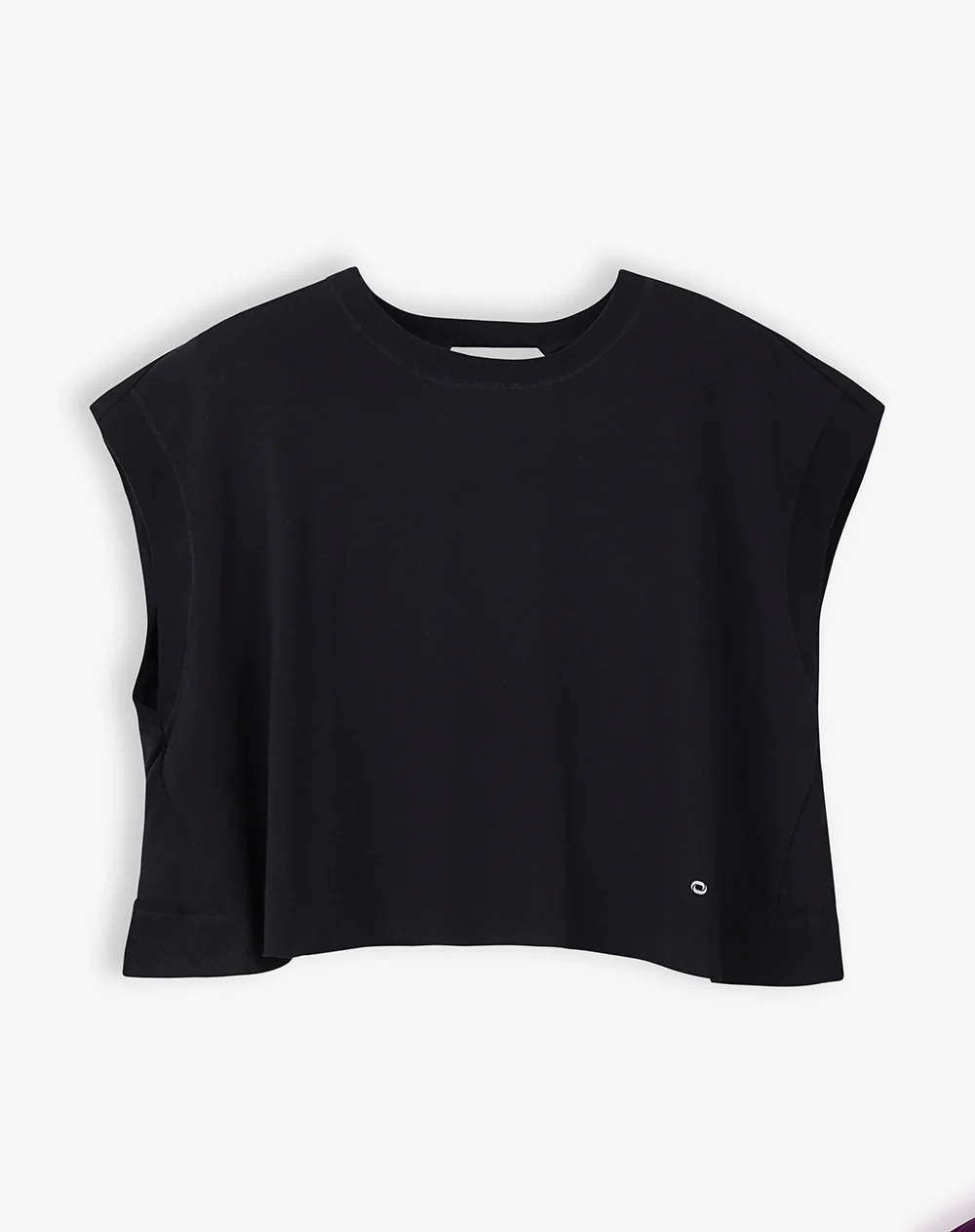 Camiseta deportiva espalda cruzada negra mujer - Image 5