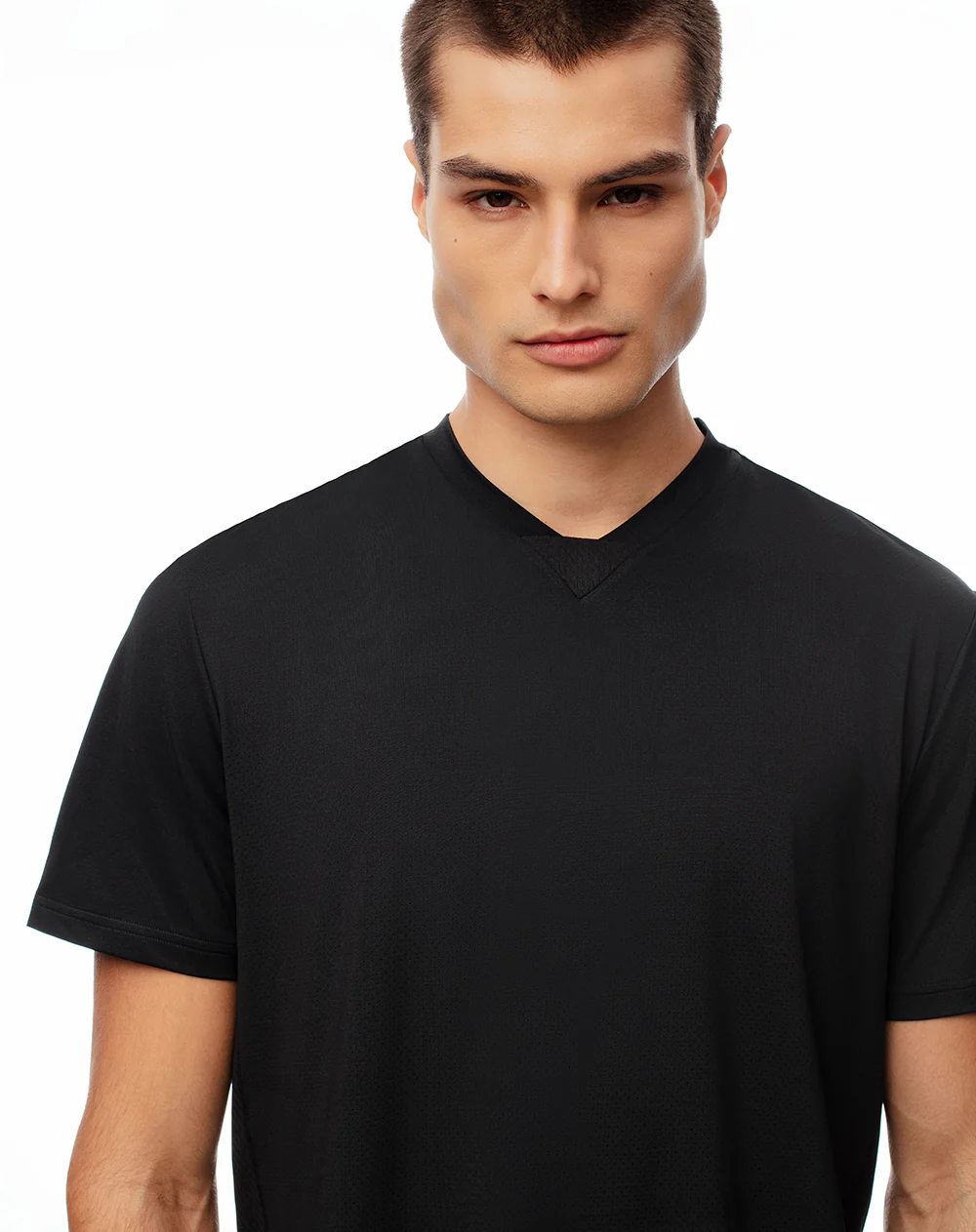 Camiseta deportiva control de humedad negra hombre - Image 3
