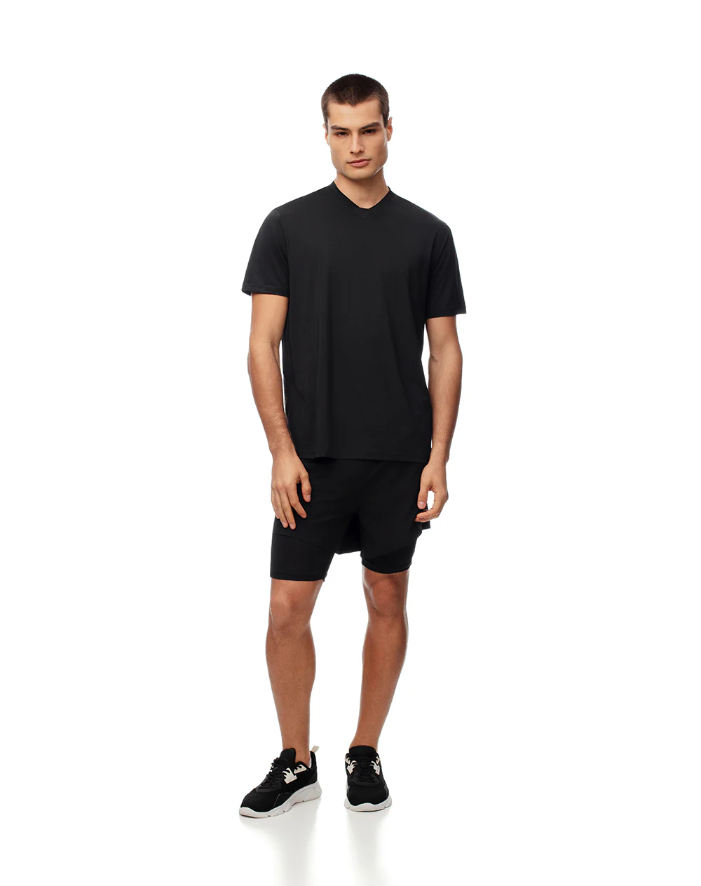 Camiseta deportiva control de humedad negra hombre - Image 4