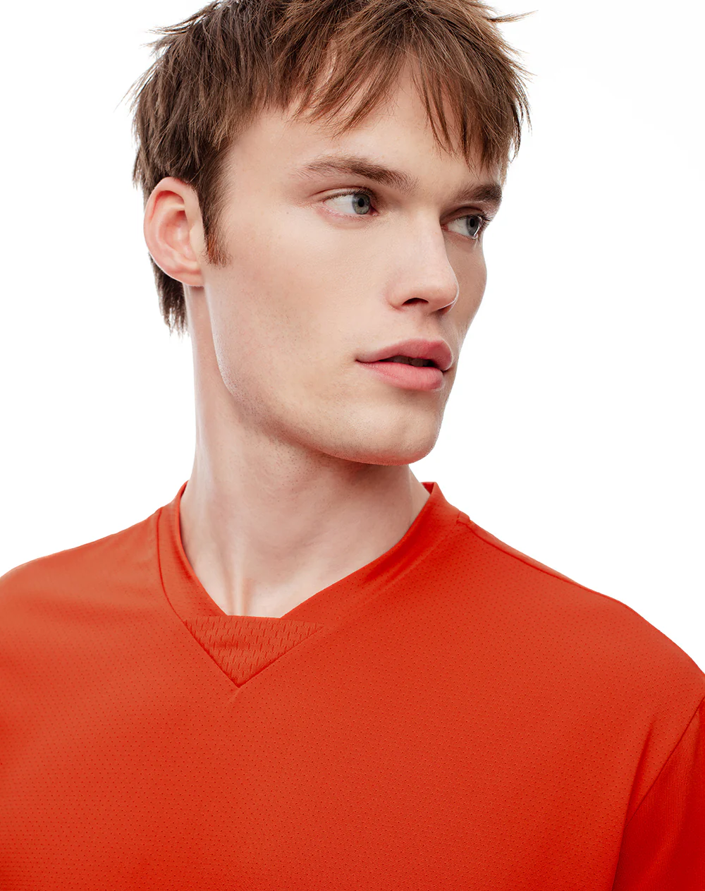 Camiseta fitted fit manga corta naranja - Image 3