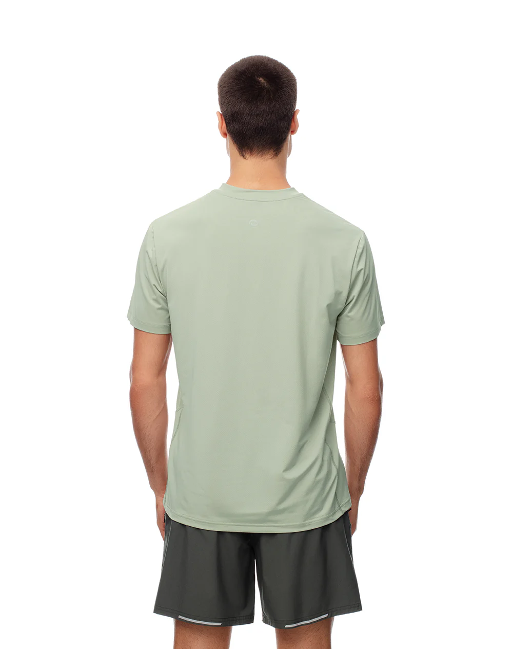 Camiseta deportiva control de humedad verde hombre - Image 2