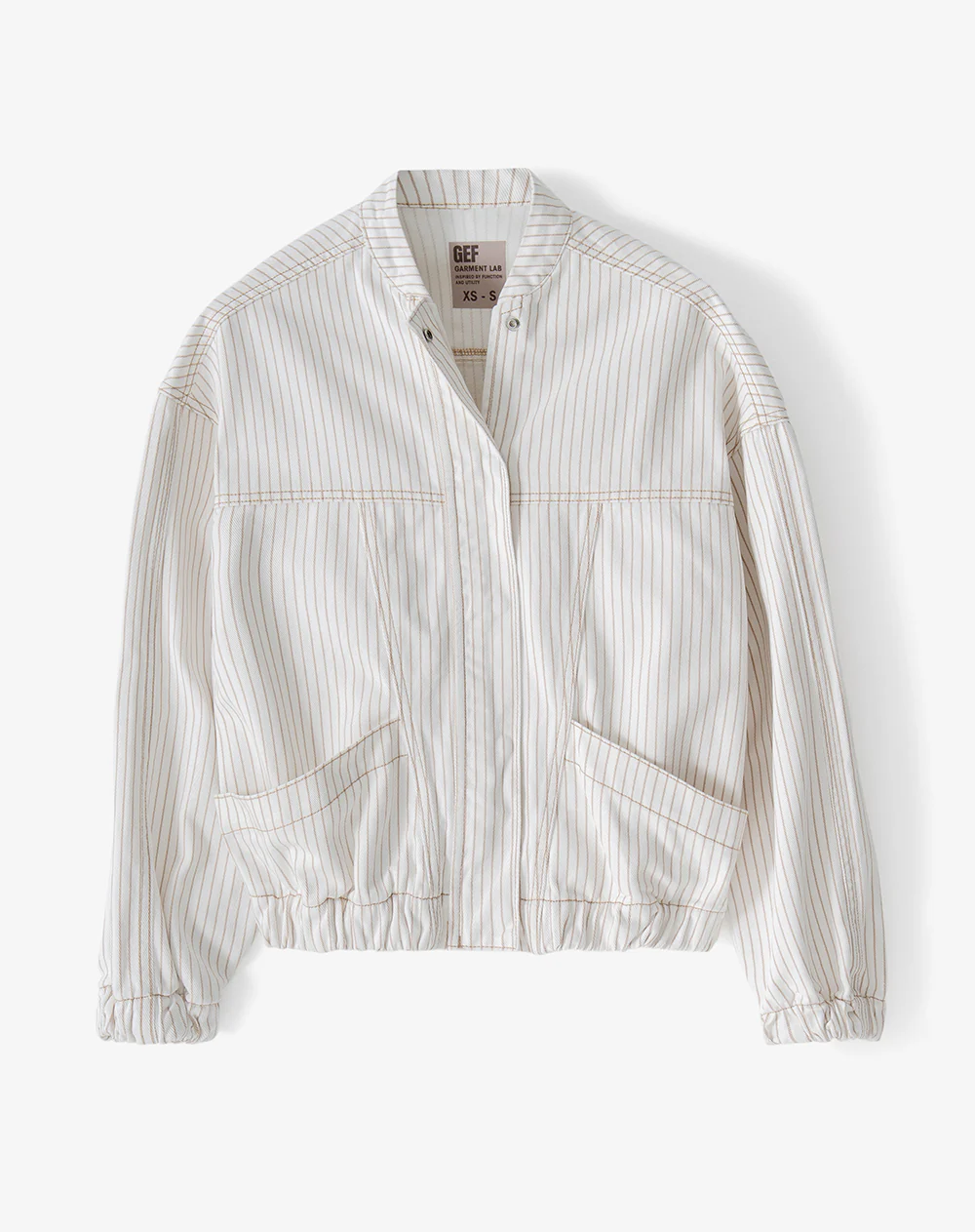 Chaqueta bomber oversize crudo rayas mujer - Image 6