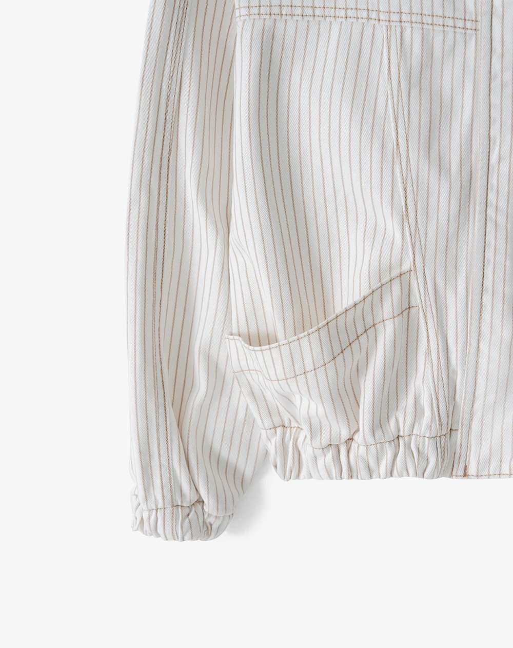 Chaqueta bomber oversize crudo rayas mujer - Image 8