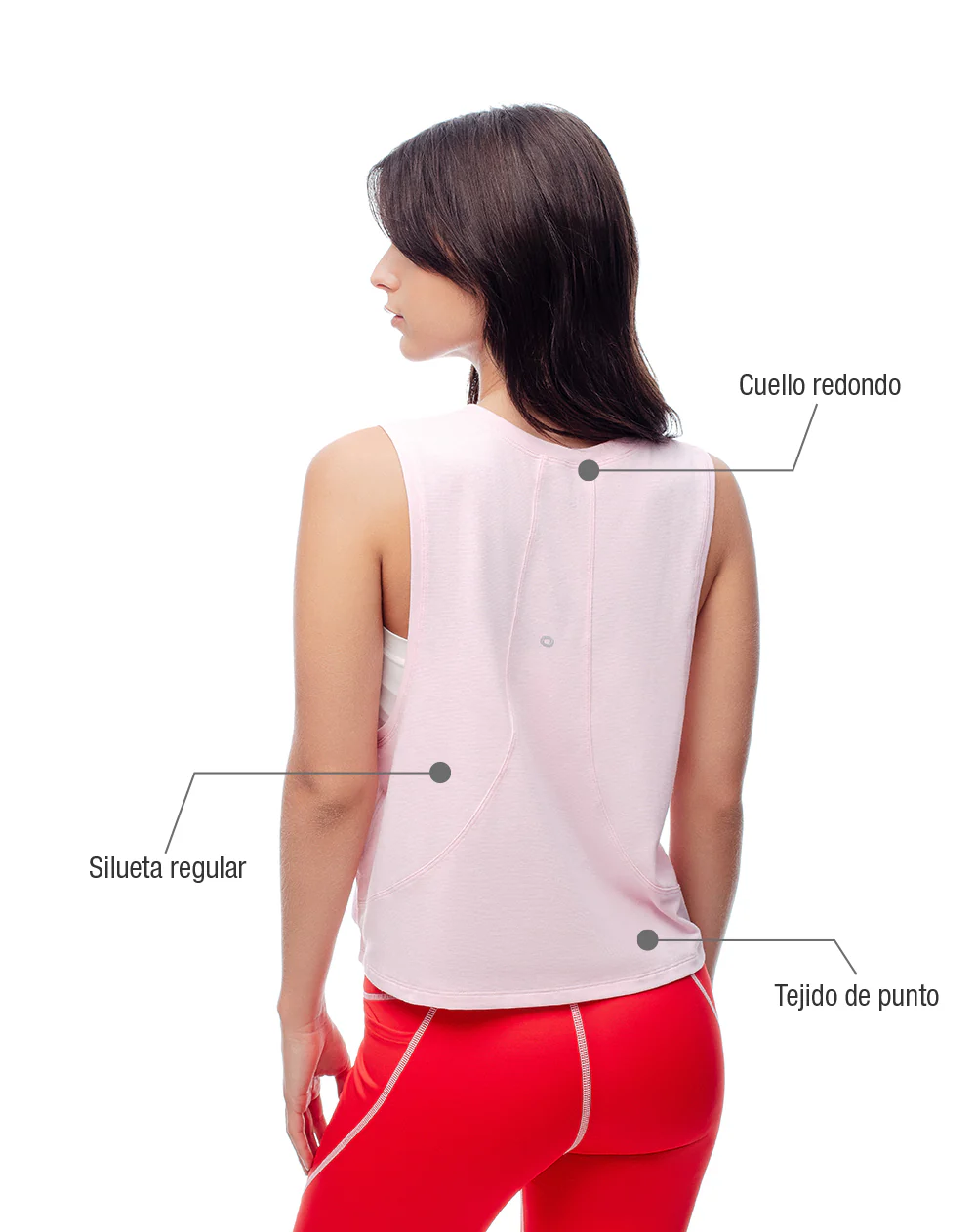 Camiseta esqueleto deportiva rosada mujer - Image 2