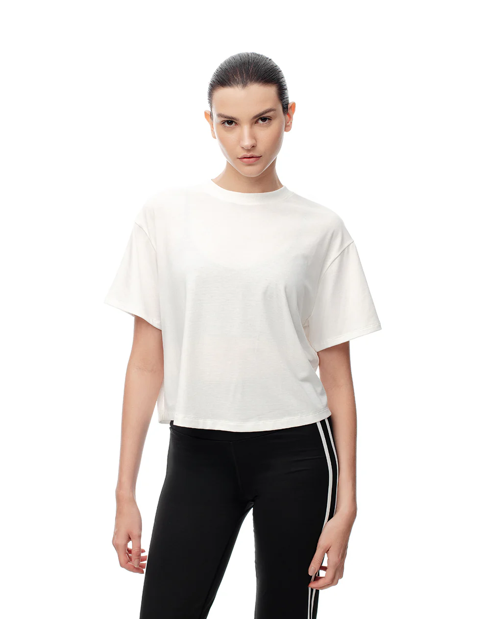 Camiseta holgada cruda mujer