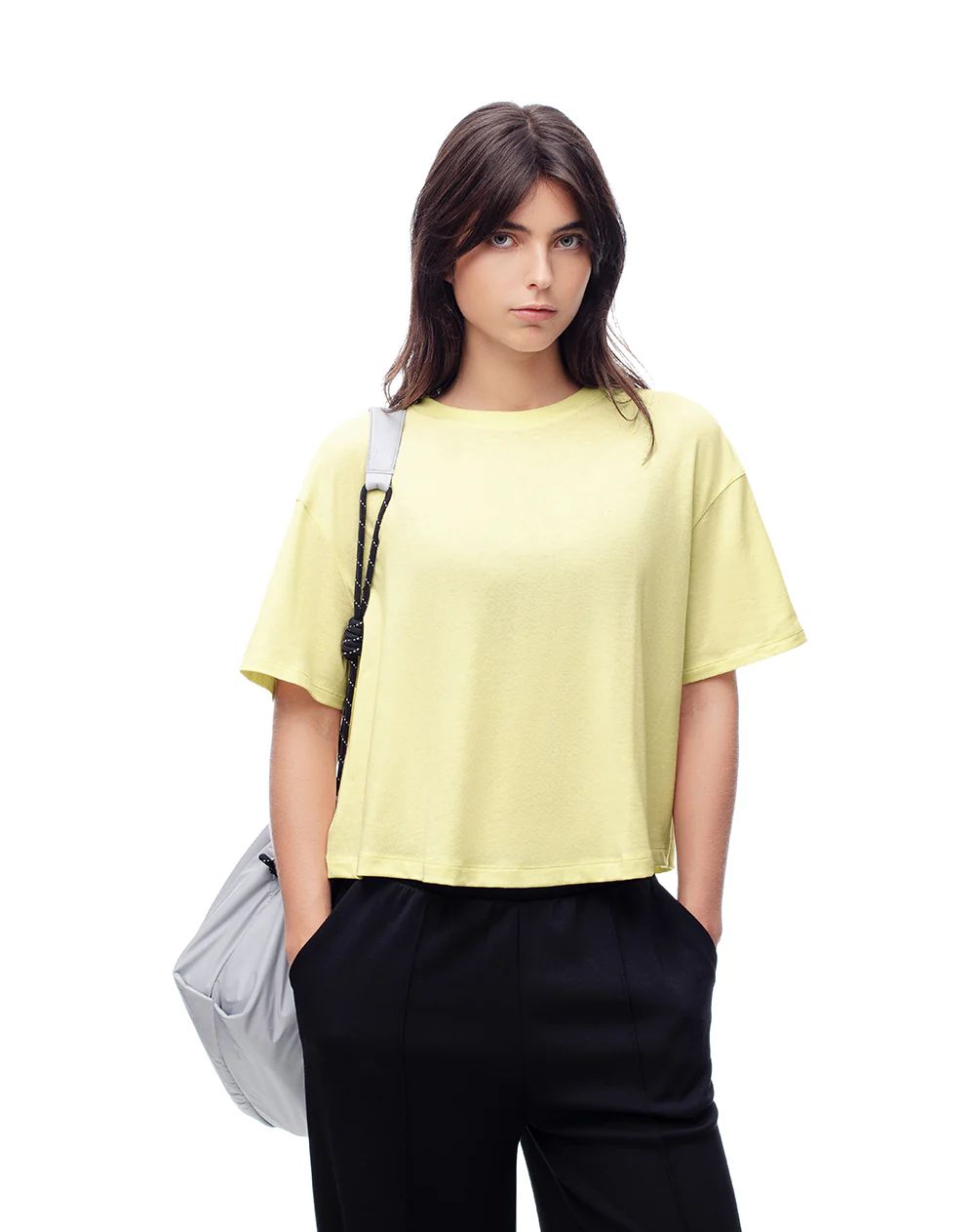 Camiseta holgada amarilla mujer - Image 2