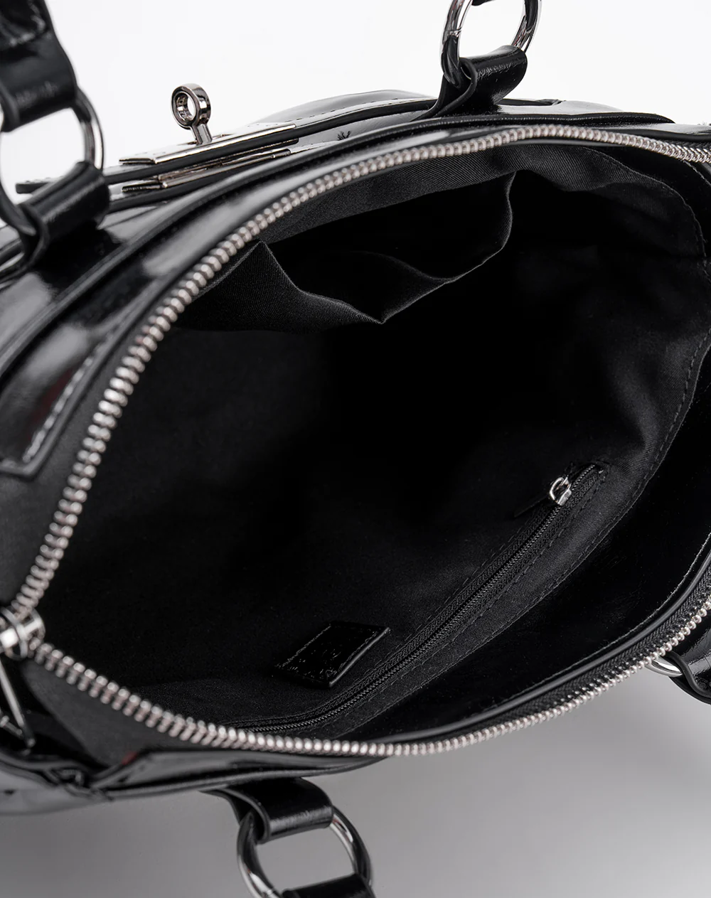Bolso satchel negro mujer - Image 5